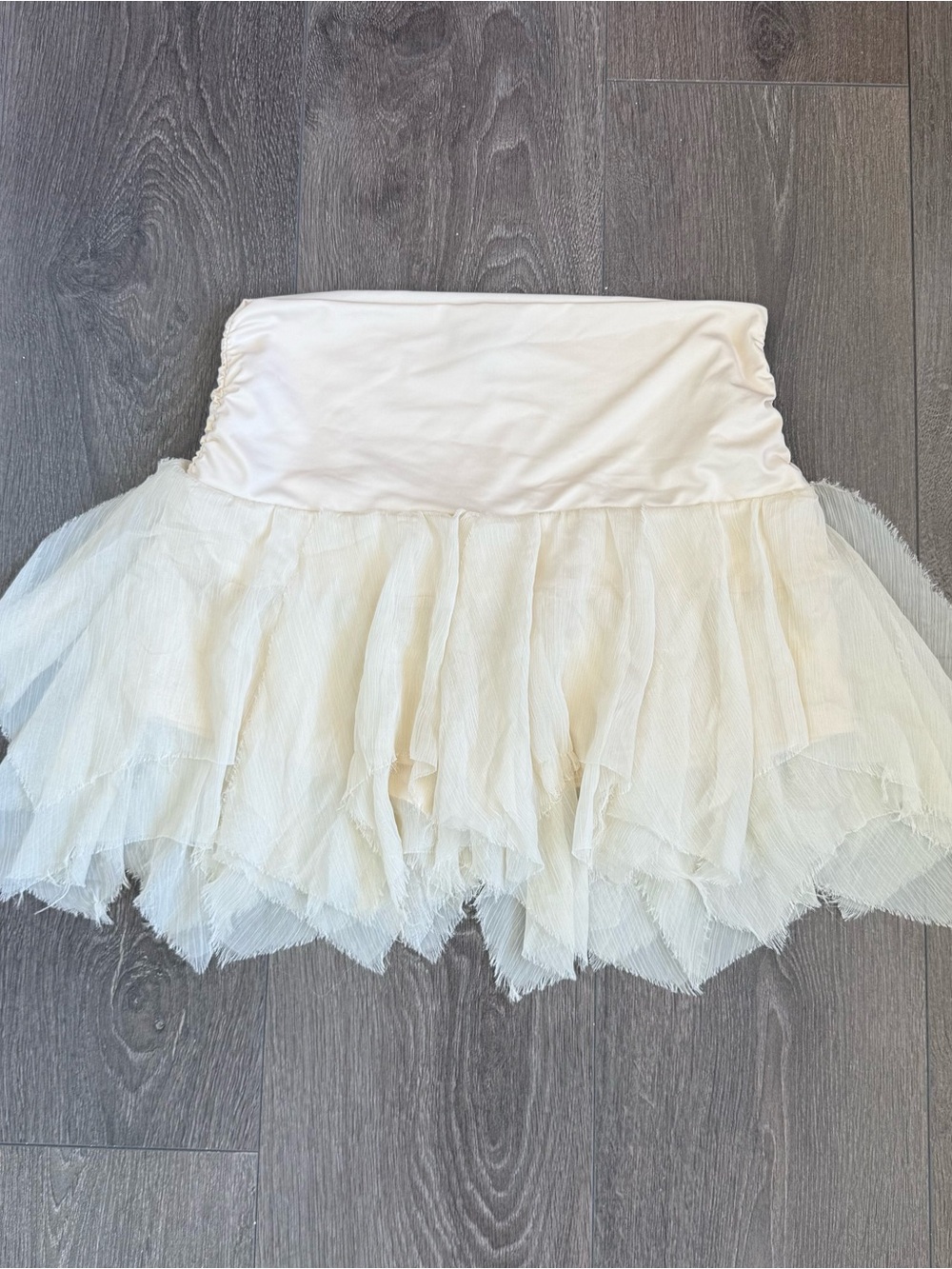Women’s Cream Layered Tulle Skirt
